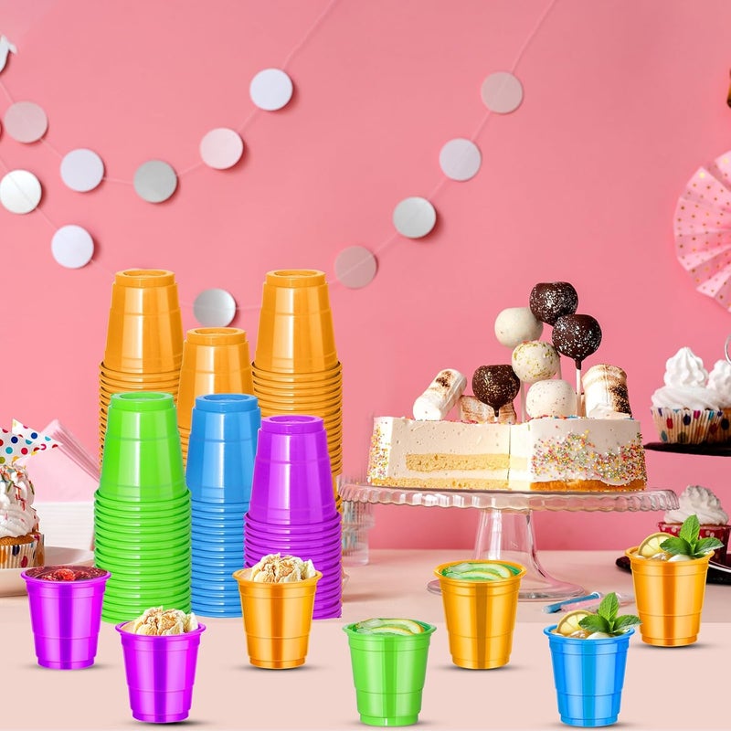cssopenss 120 pcs Easter Plastic Shot Glasses Multicolor Shot Cups 2 oz Colorful shot cups for drinking Tastings served Snacks Jello Tastings and Samples - Image 3